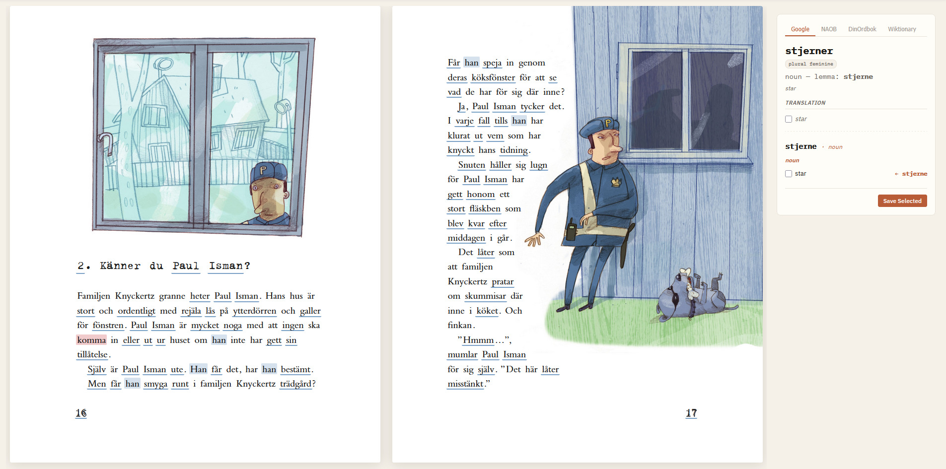 Facsimile reader — The publisher's original page layout, when the file supports it.